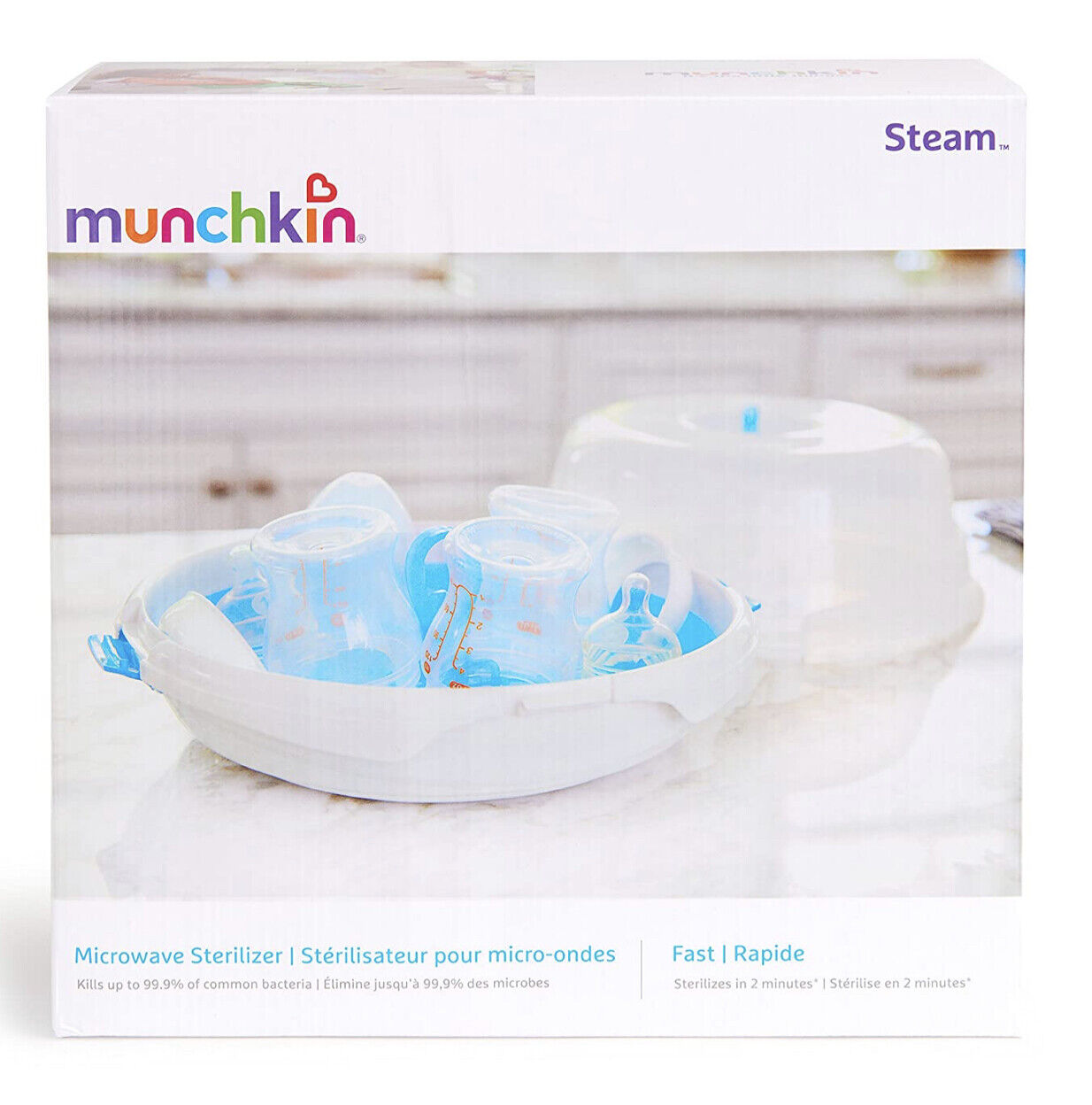Munchkin Steam Microwave Baby Bottle Sterilizer-new In Box