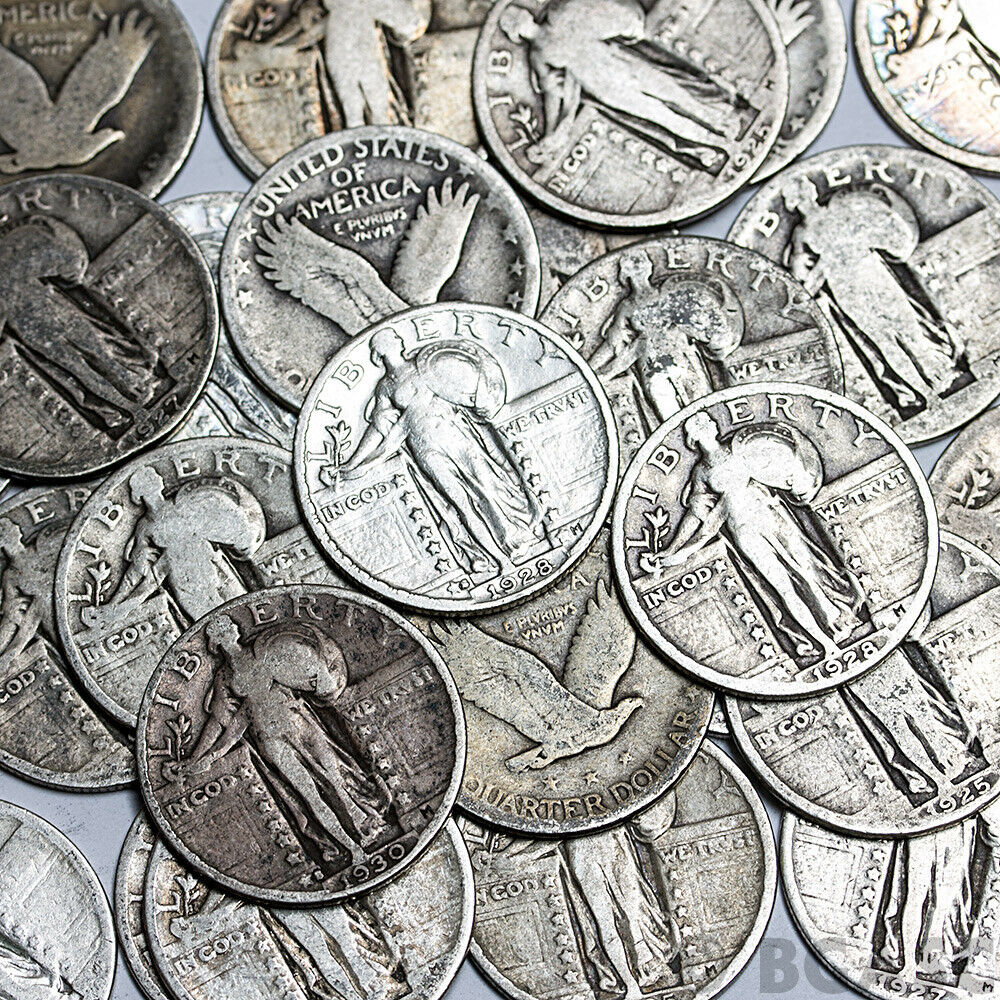 Standing Liberty Quarters , 90% Silver Coin Lot , Circulated , Choose How Many!